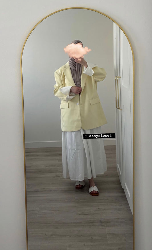 OVERSIZED BLAZER LICHTGEEL