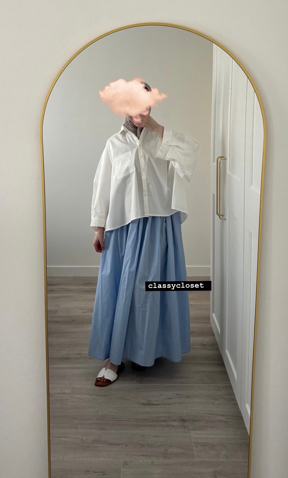 WITTE COTTON BLOUSE OVERSIZED