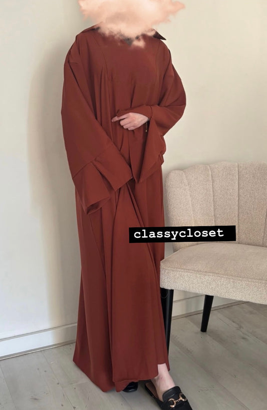 MAXI DRESS MET SPLIT KORAL