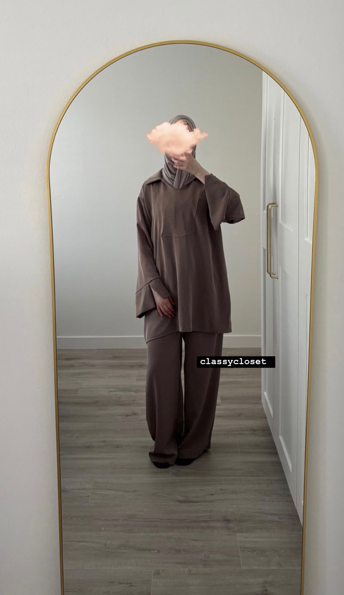 TWEEDELIGE SET TAUPE