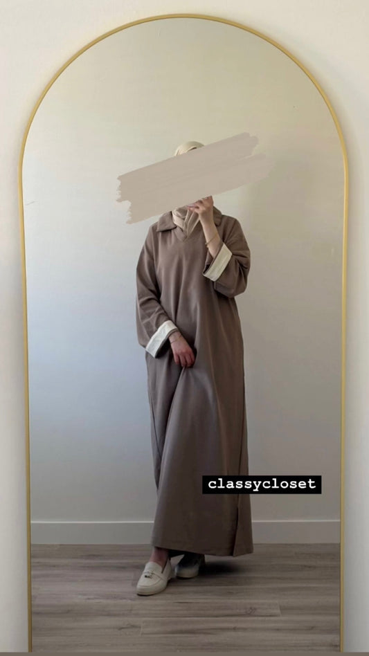 INES POLO DRESS TAUPE