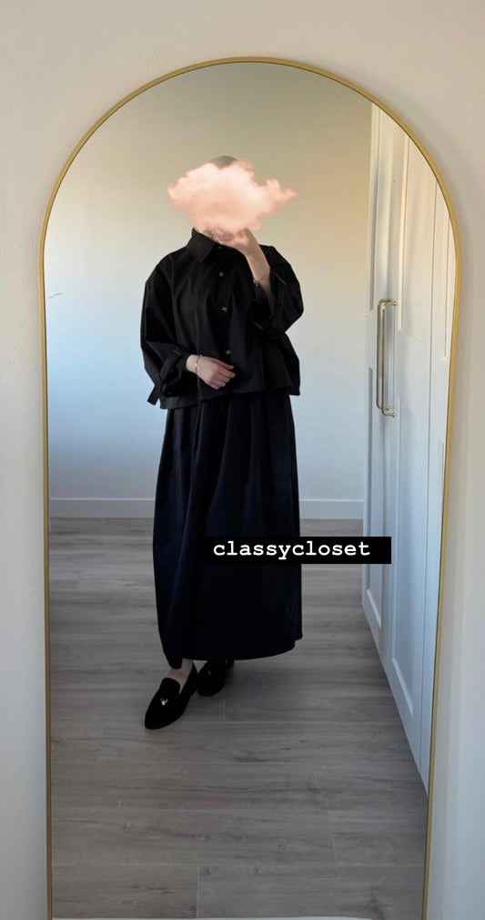 TRENCHCOAT SET ZWART