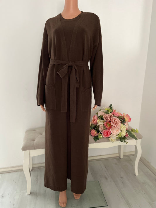 TWEEDELIGE SET BRUIN