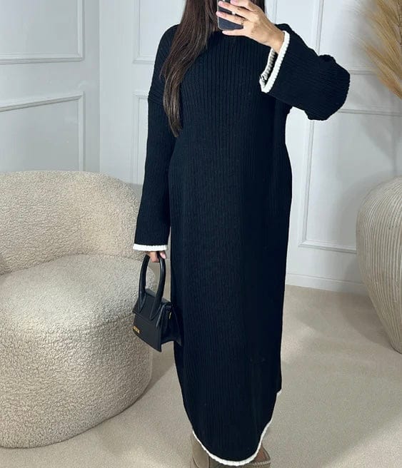 KNITTED DRESS BLACK