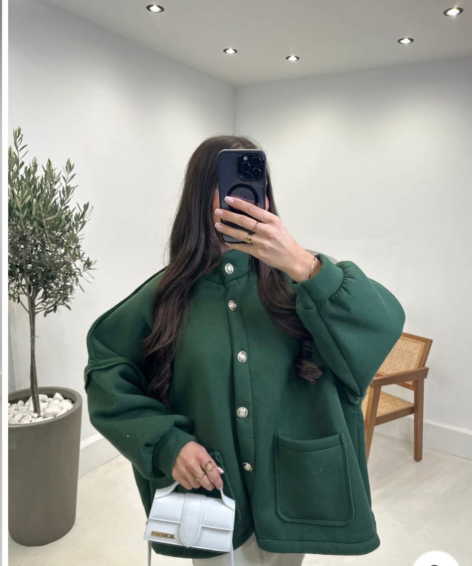 OVERSIZED VEST GROEN