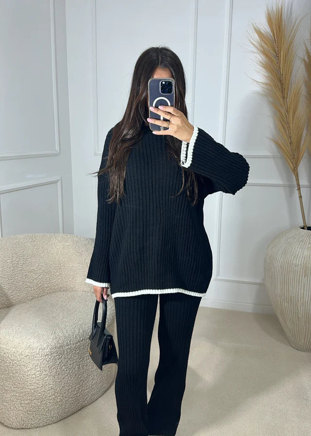 ELIF CO-ORD SET ZWART