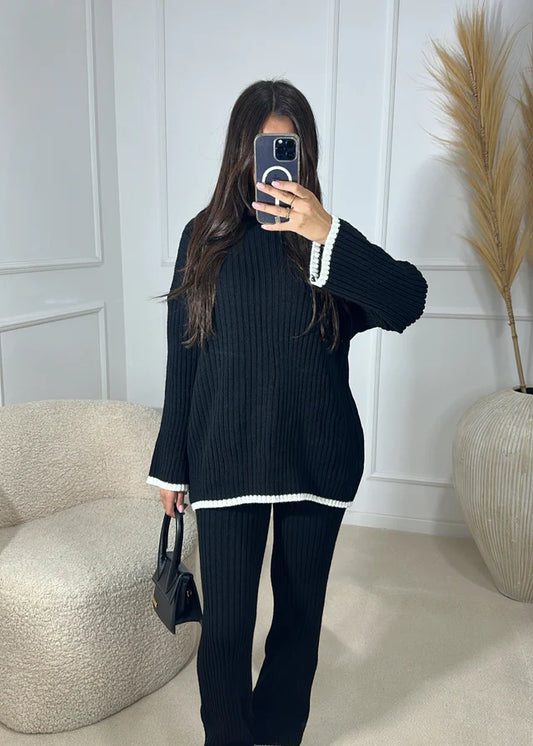 ELIF CO-ORD SET ZWART