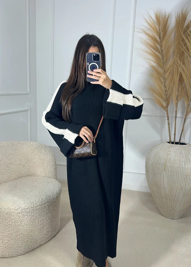 COZY LANGE WOLLEN TRUI ZWART Classy Closet