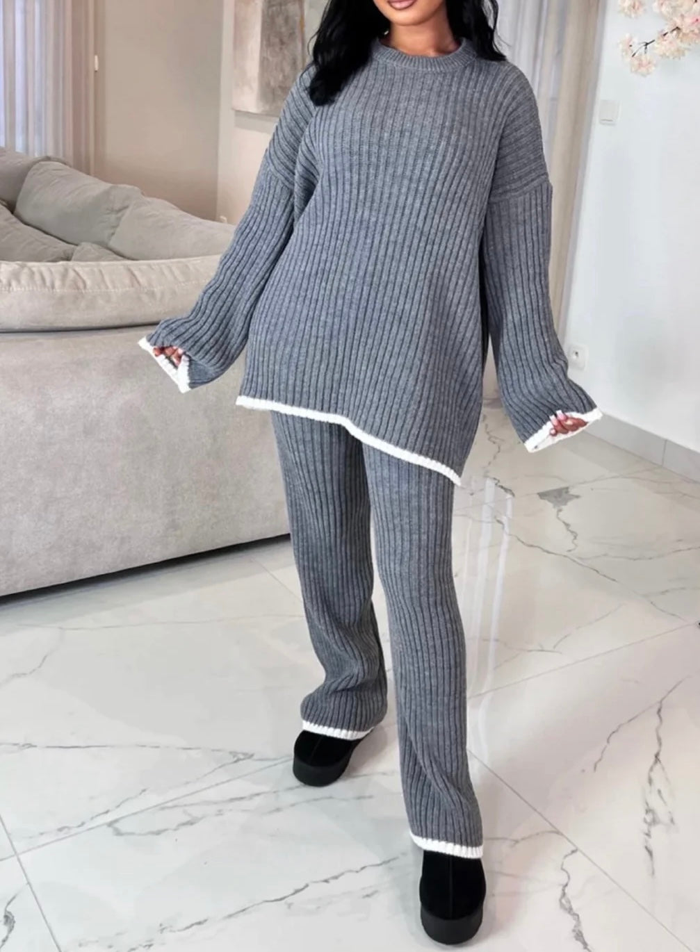 ELIF CO-ORD SET GRIJS