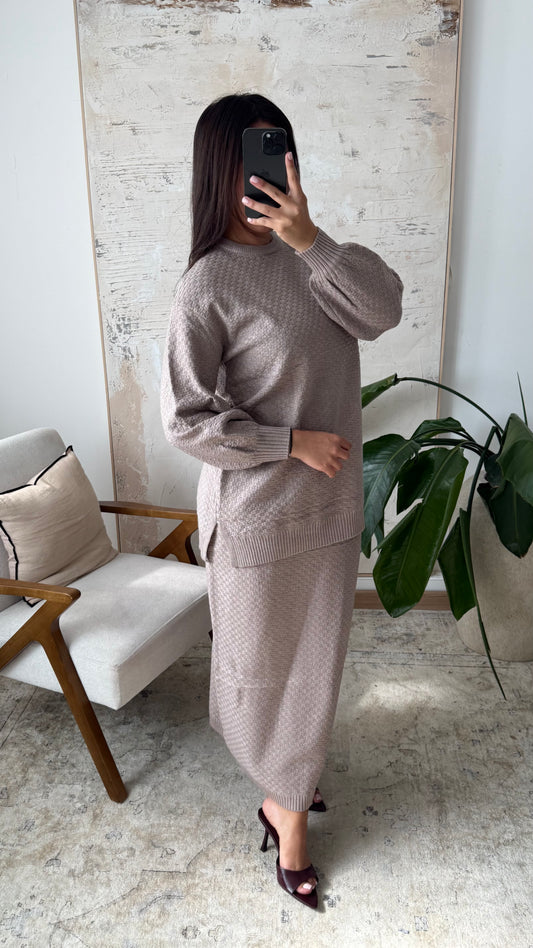 COMFORTABELE CO-ORD SET TAUPE