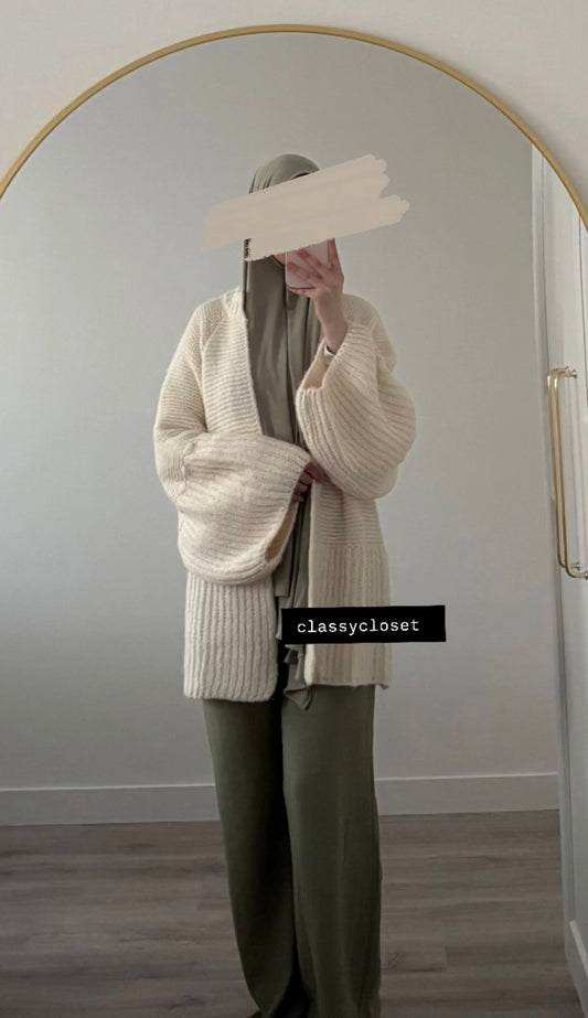 OVERSIZED VEST CREME