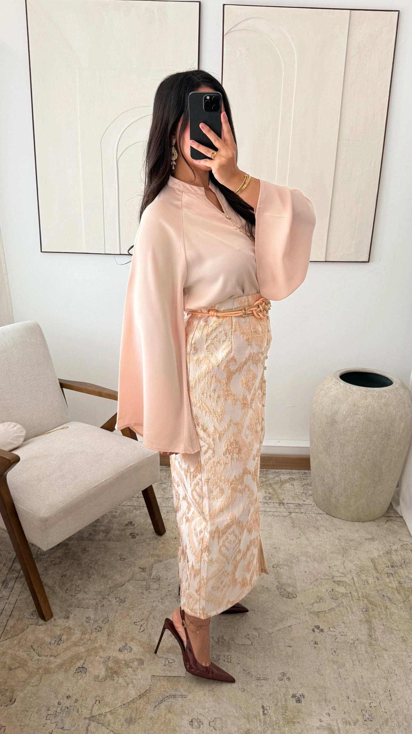 CHIQUE TWEEDELIGE SET BEIGE