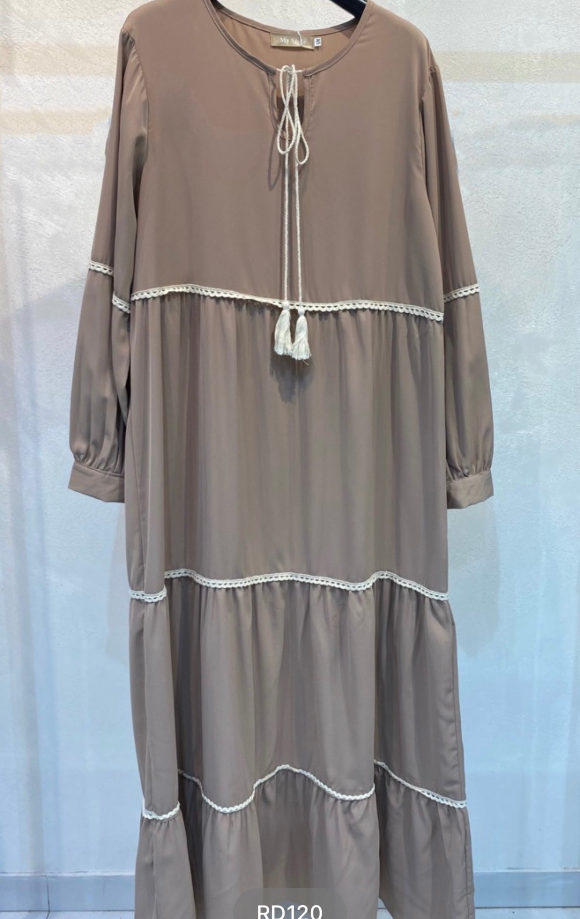 ASMAE MAXI JURK BEIGE