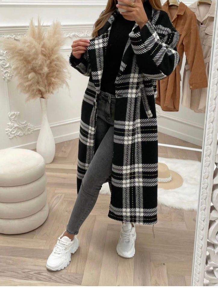 CLASSY ZWARTE MANTEL ZONDER CEINTUUR