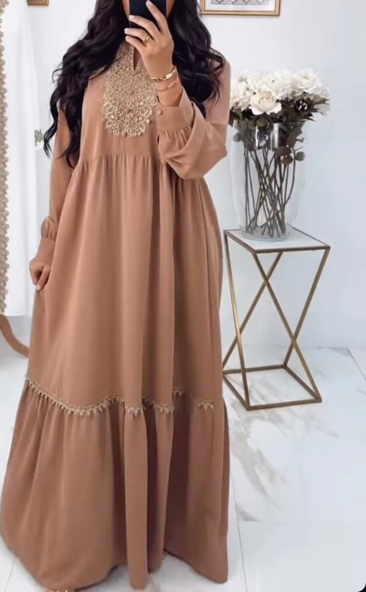 ASIYA MAXI JURK CAMEL