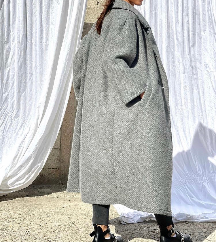 NISA OVERSIZED MANTELJAS GRIJS