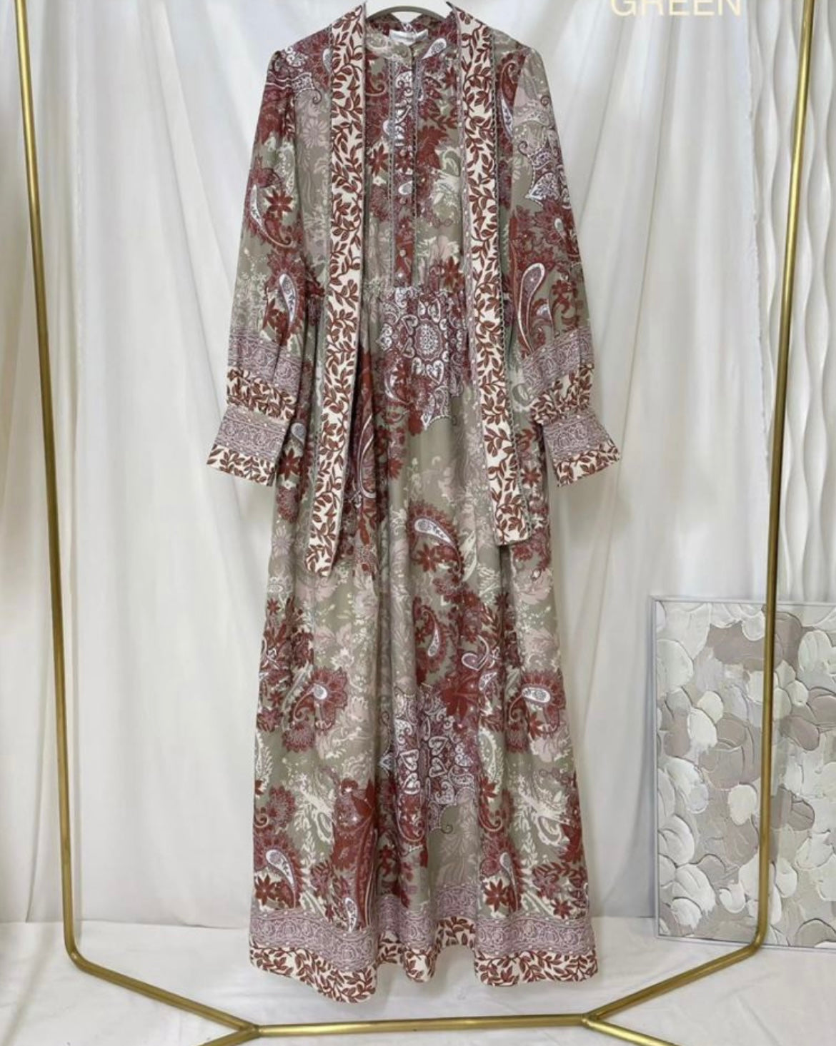 EKRAM MAXI JURK GROEN