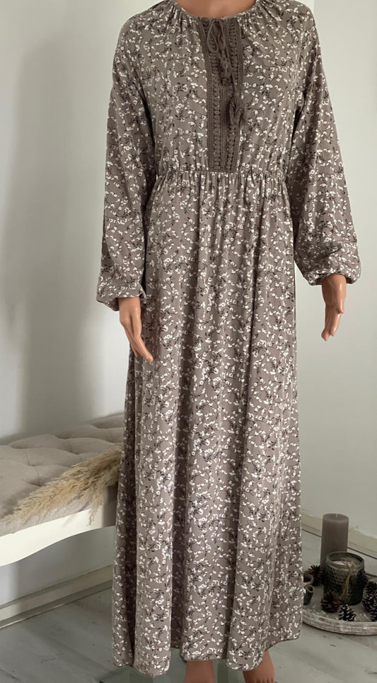 RAWDA MAXI JURK TAUPE