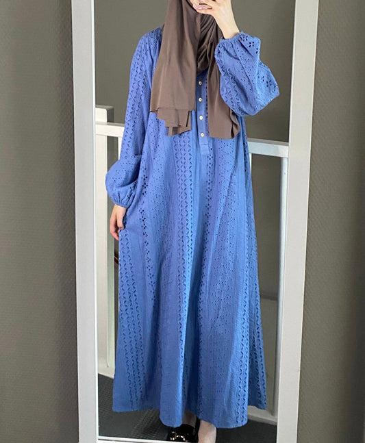 ZAHRA MIDI JURK BLAUW