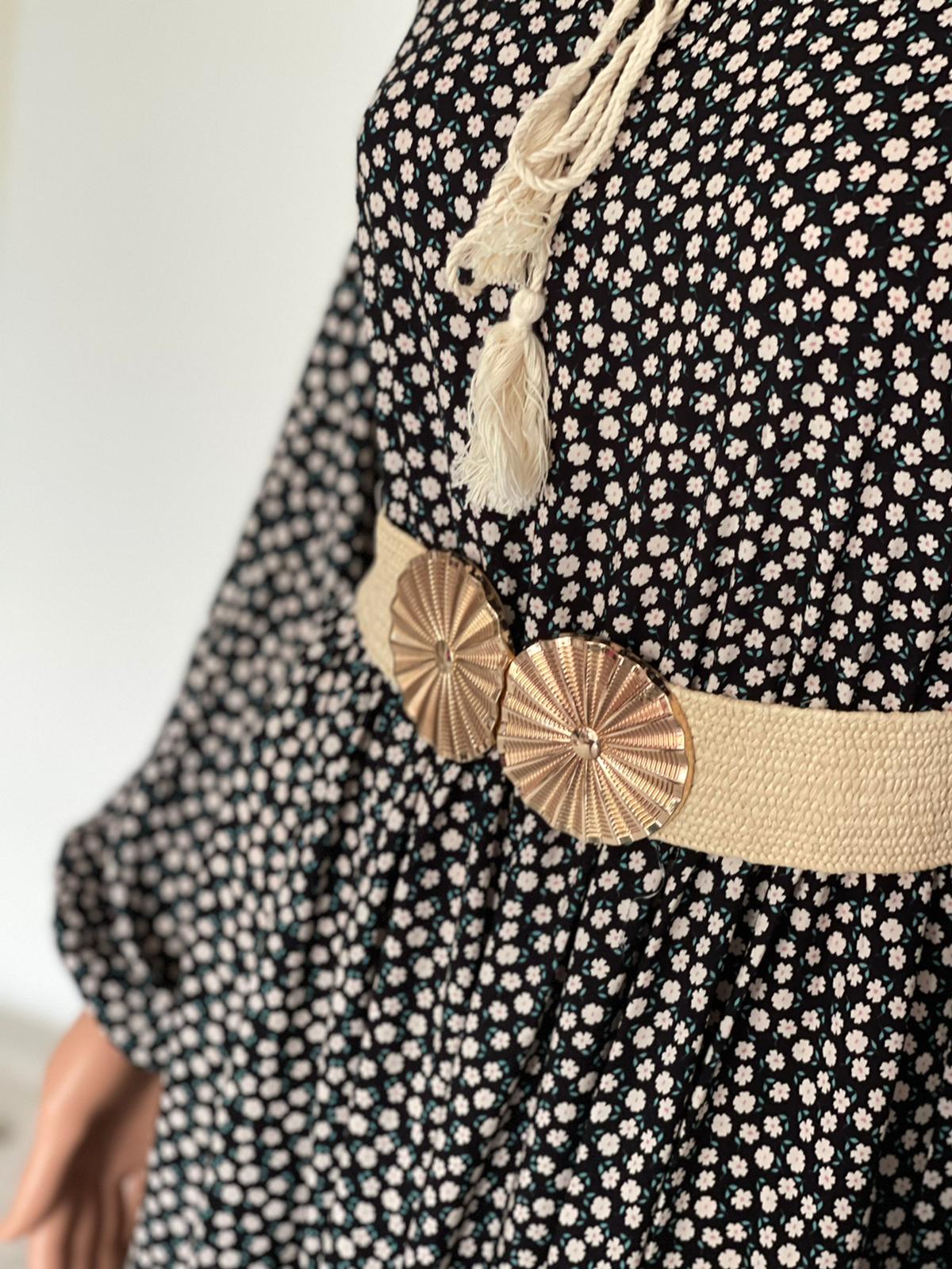 DUNYA MAXI JURK ZWART