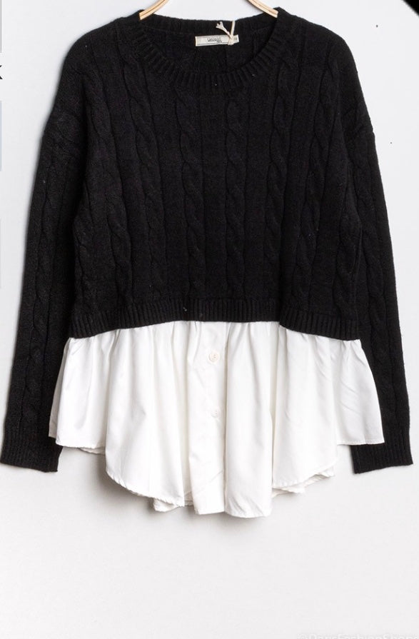 EMI COMBI BLOUSE ZWART