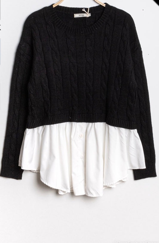 EMI COMBI BLOUSE ZWART