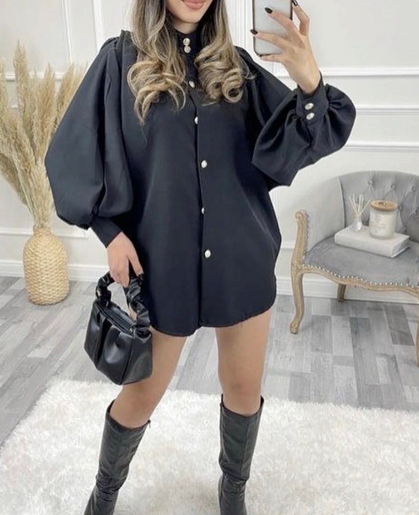 SAMIA CLASSY BLOUSE ZWART