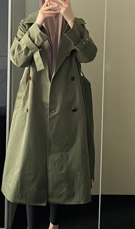 Luxe trenchcoat khaki