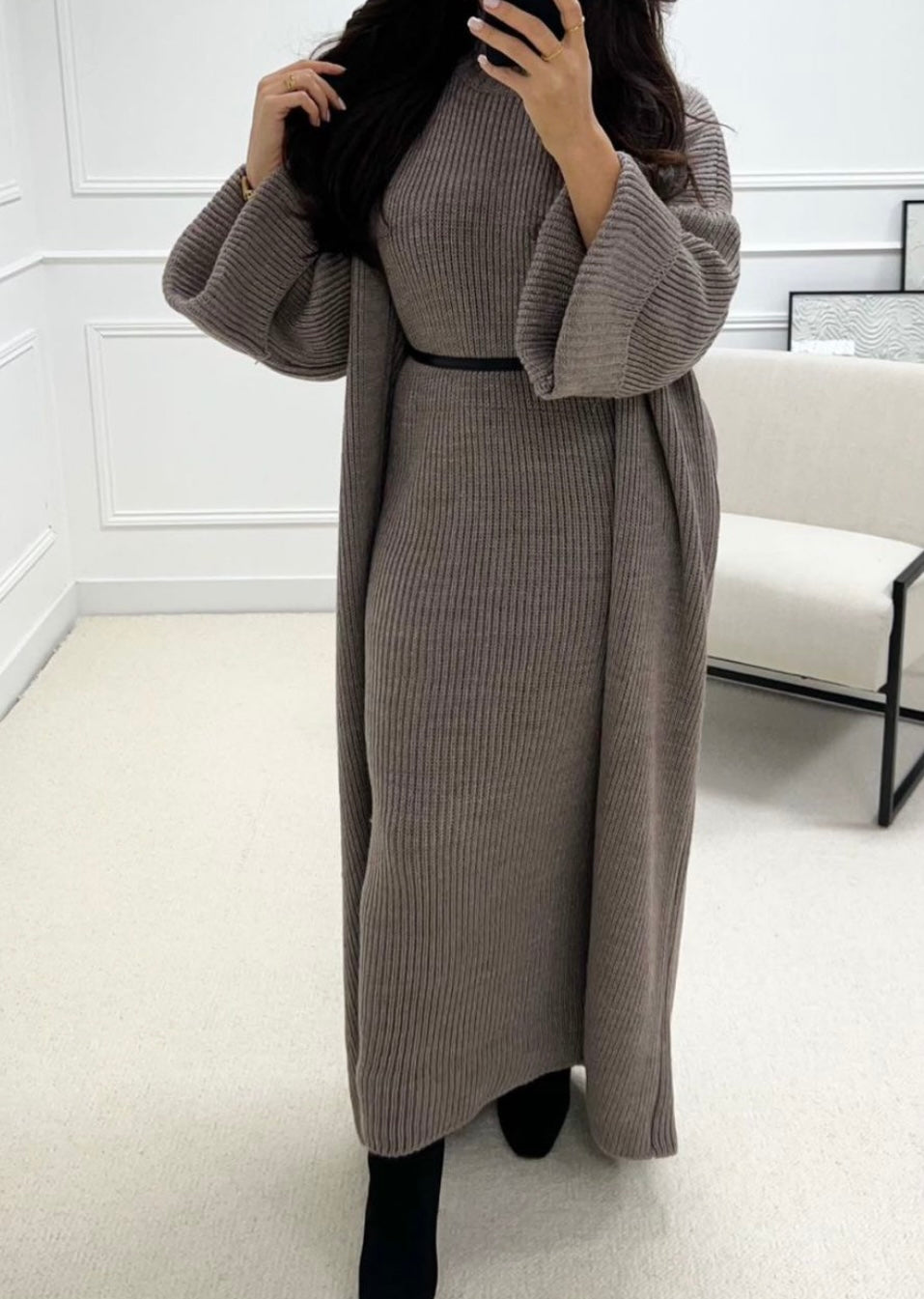 NAYELI TWINSET LANG TAUPE