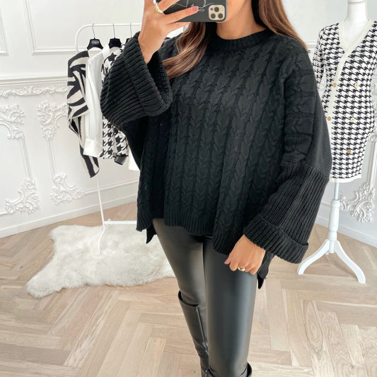 AMBER OVERSIZED TRUI ZWART