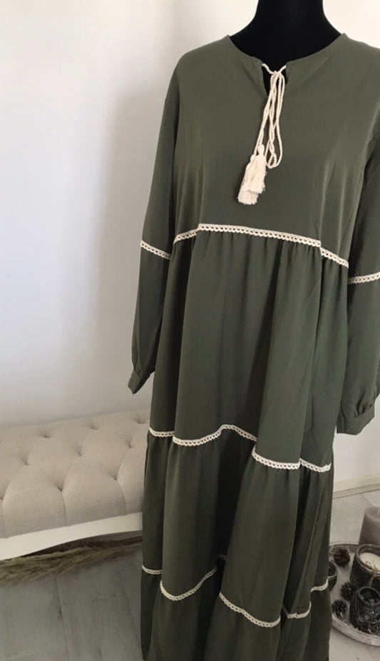 ASMAE MAXI JURK KAKI