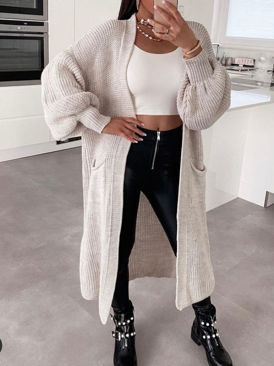 ASSIYA VEST MET POFMOUWEN BEIGE