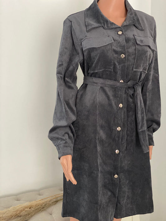 AYA RIBBEL TUNIEK/BLOUSE GRIJS