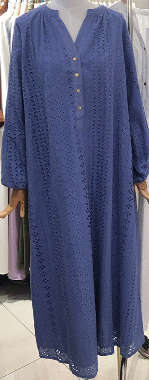 ZAHRA MIDI JURK BLAUW