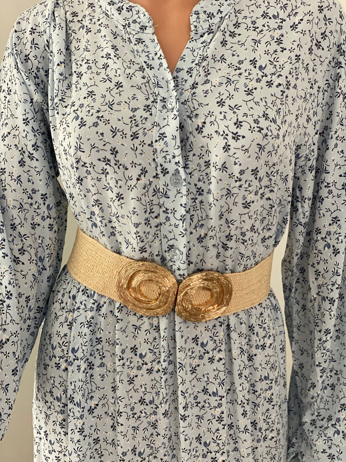 NAWAL MAXI JURK LICHTBLAUW