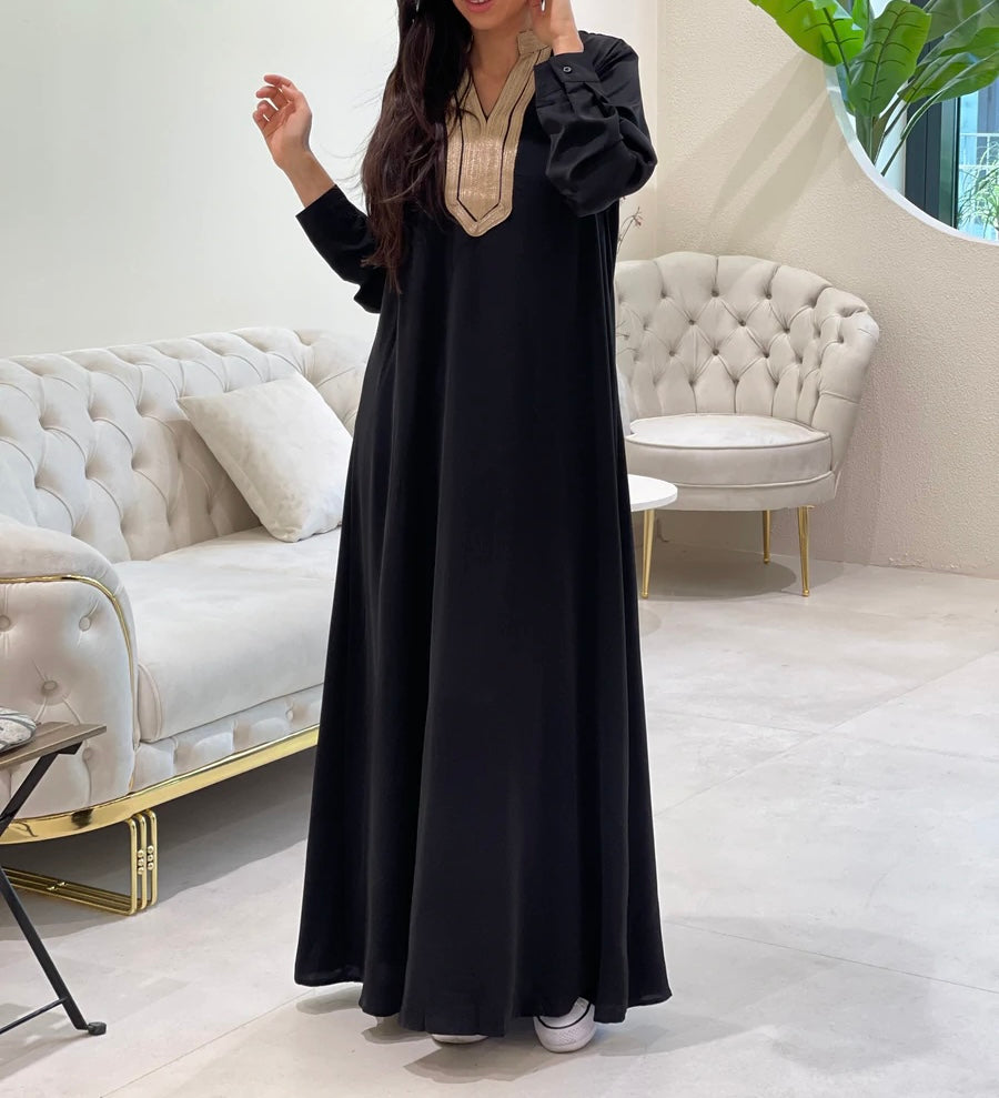 NOOR ABAYA ZWART