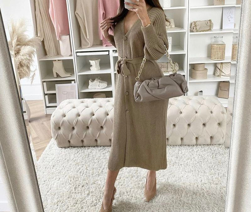 JIHANE VEST MET KNOPEN TAUPE