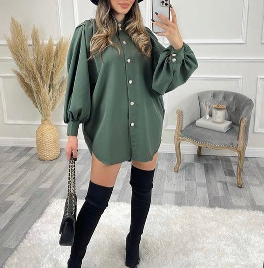 SAMIA CLASSY BLOUSE KAKI