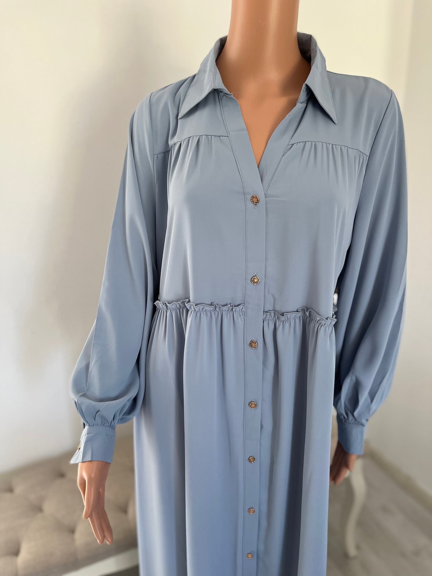 SAFA LANGE JURK BLAUW