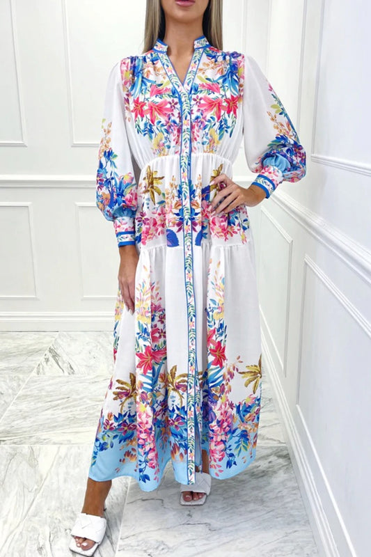 IBIZA MAXI JURK BLAUW