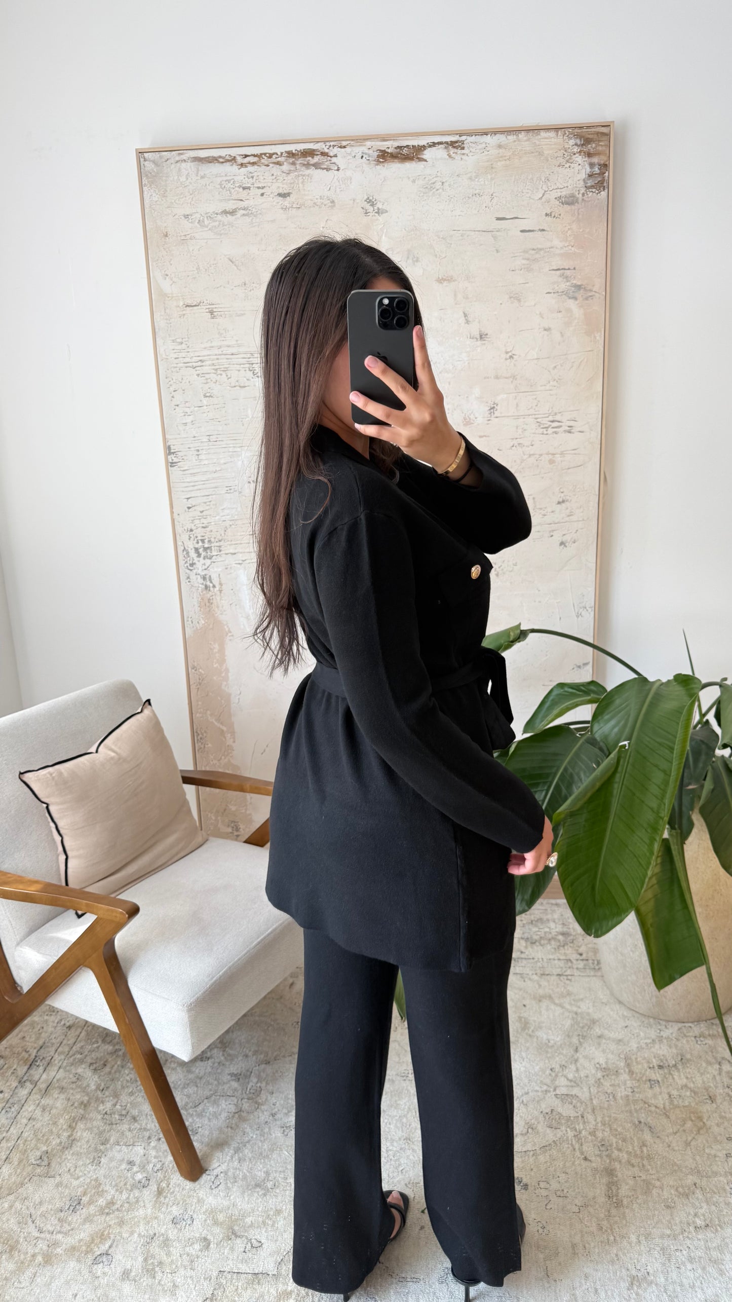 COMFORTABELE KNIT CO-ORD – ZWART DAMES SET