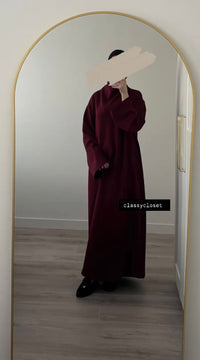 JERSEY DRESS BORDEAUXROOD