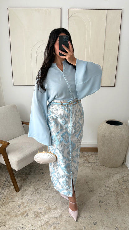 CHIQUE TWEEDELIGE SET BLAUW