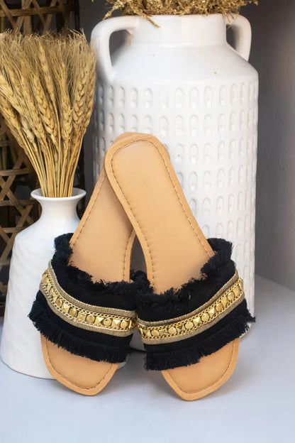 SLIPPERS ZWART