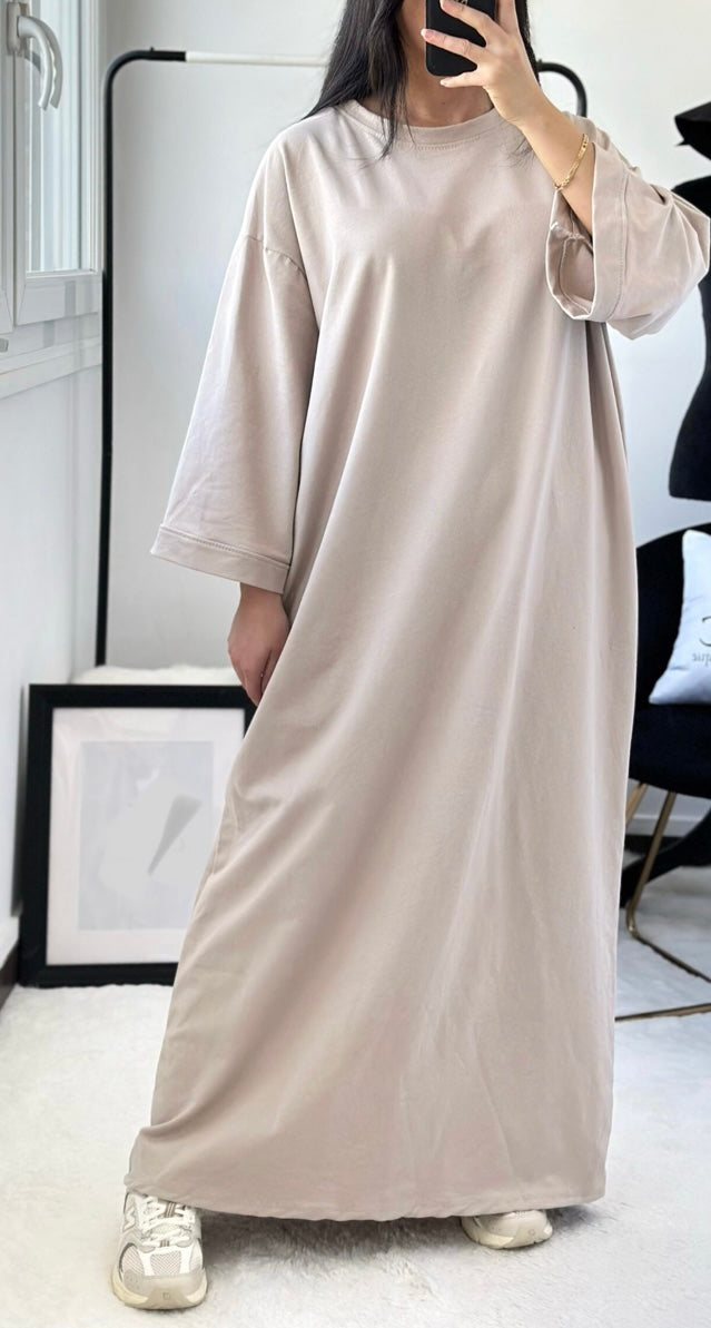 EYLA OVERSIZED T-SHIRT JURK CREAM