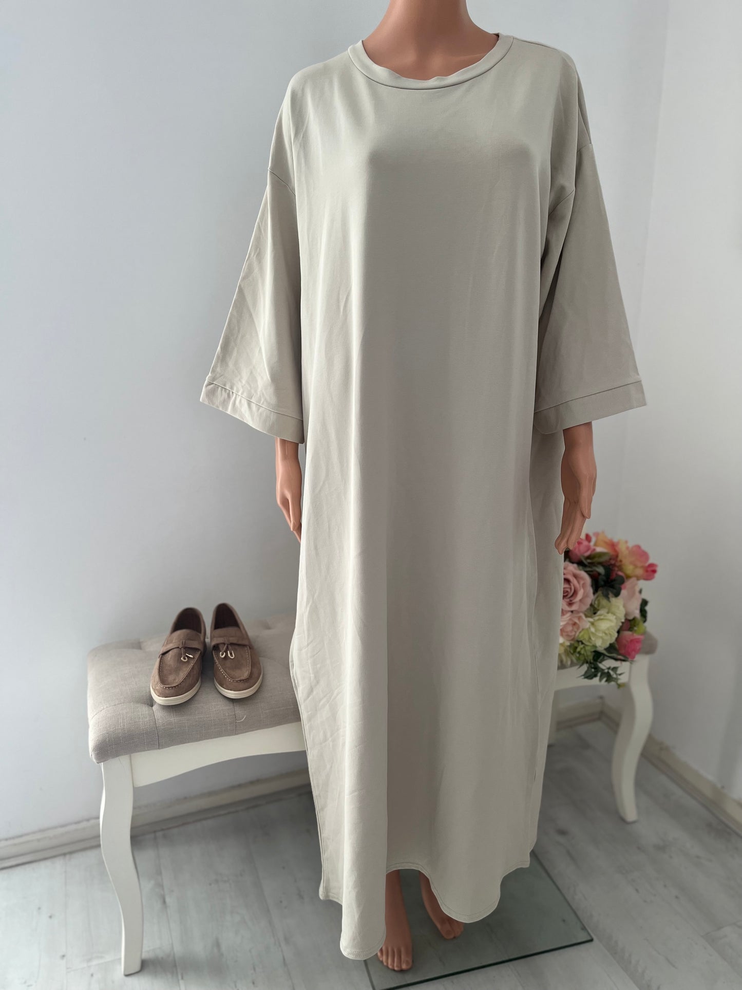 EYLA OVERSIZED T-SHIRT JURK CREAM