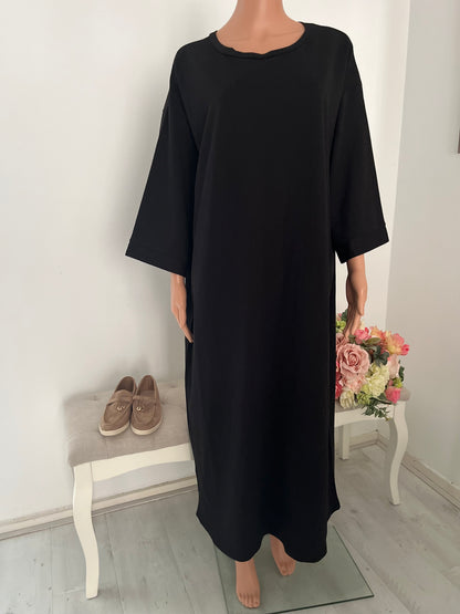 EYLA OVERSIZED T-SHIRT JURK ZWART