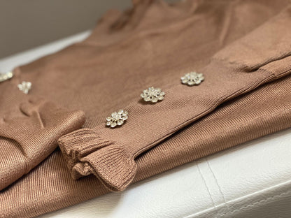 IMANE TRUI MET STRASSKNOPEN BEIGE