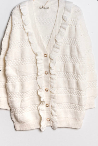 SENNA VEST MET RUFFLES WIT