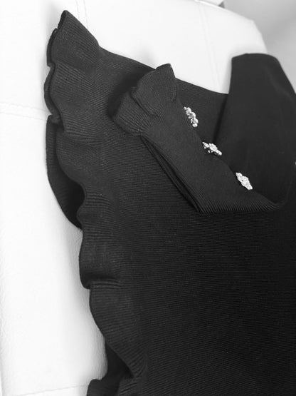 IMANE TRUI MET STRASSKNOPEN ZWART